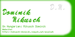 dominik mikusch business card